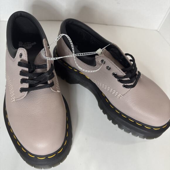 Dr Martens 8053 Quad Taupe Leather Platform Pisa Oxford Shoes Men 6/ Women 7 main image 6